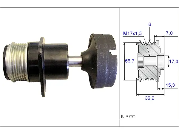 ALTERNATÖR KAPLİNİ (ŞAFT RULMANI) CONNECT 1.8 TDCİ